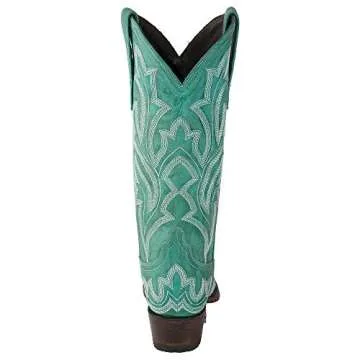 Lane Women's Saratoga Western Boot Snip Toe Turquoise 6 M