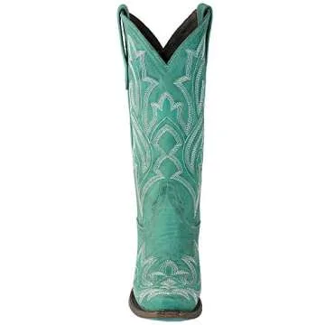 Lane Women's Saratoga Western Boot Snip Toe Turquoise 6 M