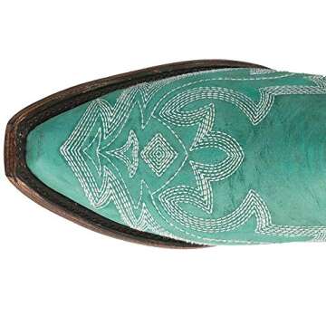 Lane Women's Saratoga Western Boot Snip Toe Turquoise 6 M