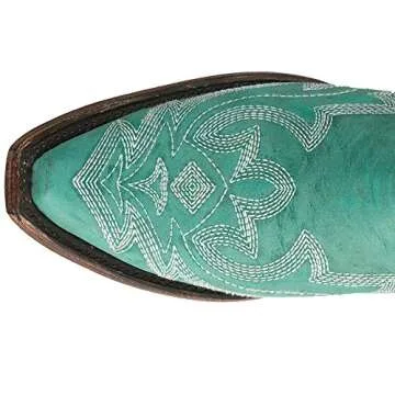 Lane Women's Saratoga Western Boot Snip Toe Turquoise 6 M