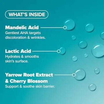 Paula’s Choice 6% Mandelic Acid + 2% Lactic Acid Exfoliant, Gentle Daily AHA Exfoliation for Discoloration, Bumpy Texture & Radiance, for Sensitive Skin, Fragrance-Free & Paraben-Free, 1 Fl. Oz.