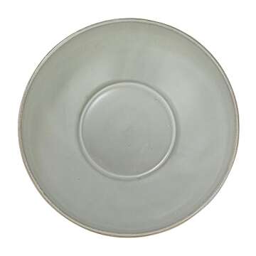 Bloomingville 10 Inches Round Hand-Painted Stoneware Bowl with Stripes and Reactive Glaze, Cream and...