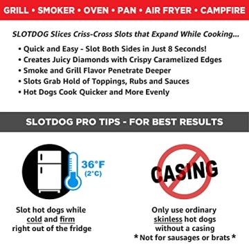 SLOTDOG Hot Dog Slicer Stainless Steel BBQ Cutter