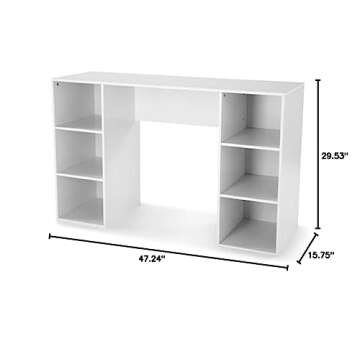 Mainstays Student Desk - Home Office Bedroom Furniture Indoor Desk - Easy Glide Accessory Drawer (De...