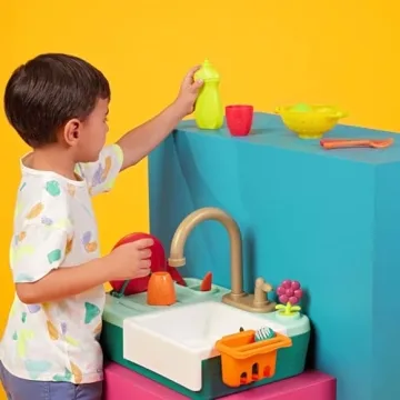 B. toys Splash-n-Scrub Sink Playset with Color Changing Accessories
