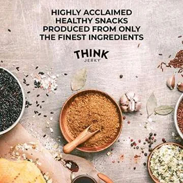 Think Jerky, Original Grass-Fed Beef Sticks (1.0 Ounce Sticks, Pack of 10 Sticks) - Sugar Free, Gluten Free, Non GMO, No Nitrates, Keto Friendly, Paleo, High Protein, Low Carb