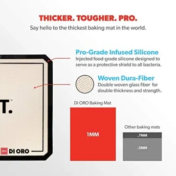 Di Oro Silicone Baking Mats - Nonstick & Reusable Kitchen Essential