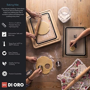 Di Oro Silicone Baking Mats - Nonstick & Reusable Kitchen Essential