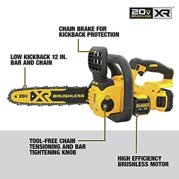DeWALT 20V MAX Chainsaw Kit with Battery - 12-Inch Power