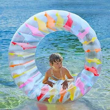 Joliyoou 47" Inflatable Water Wheel Float for Kids