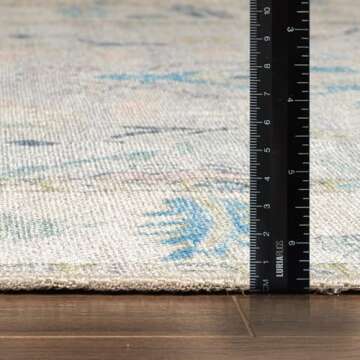Luria Rugs Machine Washable Non-Slip Runner Rug 12 Ft