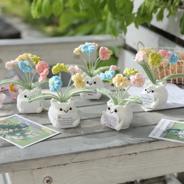 YOOJEE Emotional Support Crochet Flowers - Uplifting Gift