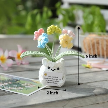 YOOJEE Emotional Support Crochet Flowers - Uplifting Gift