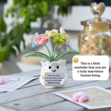 YOOJEE Emotional Support Crochet Flowers - Uplifting Gift
