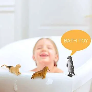 Auihiay 36 Pieces Ocean Sea Animals Assorted Mini Vinyl Plastic Animal Set Realistic Under The Sea Life Figure for Child Educational