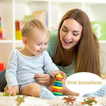 Auihiay 36 Pieces Ocean Sea Animals Assorted Mini Vinyl Plastic Animal Set Realistic Under The Sea Life Figure for Child Educational