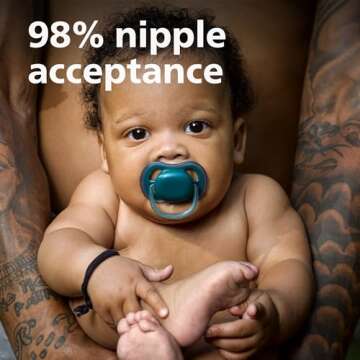 Philips Avent Ultra Air Pacifier - 4 x Light, Breathable Baby Pacifiers for Babies Aged 0-6 Months, BPA Free with Sterilizer Carry Case, SCF085/48