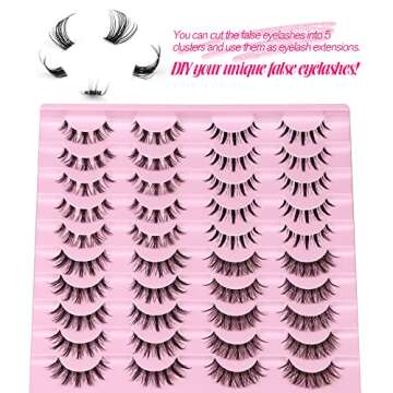 Manga Lashes 20 Pairs Vegan False Eyelashes for All Occasions