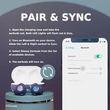 Lilo and Stitch Bluetooth Earbuds with Charging Case
