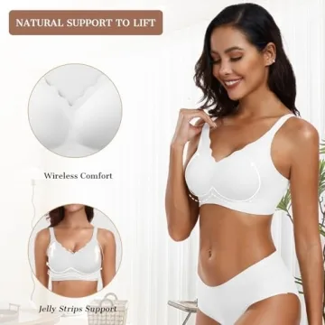 OEAK Wireless Push Up Bra Comfortable Support for Women