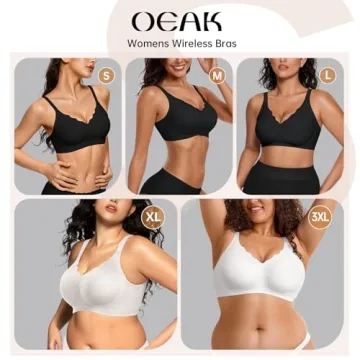 OEAK Wireless Push Up Bra Comfortable Support for Women
