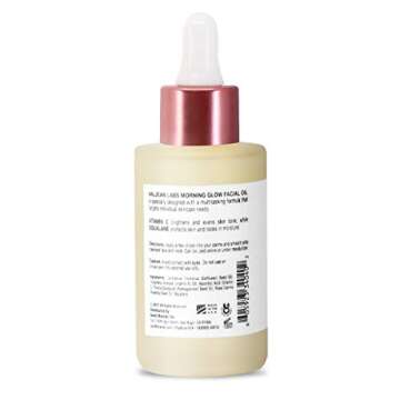 VALJEAN LABS Morning Glow Facial Oil, Vitamin C & Squalane, All Skin Types, Hydrating & Brightening,...