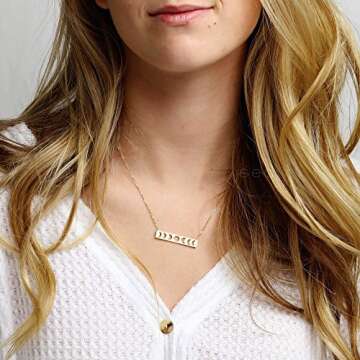 Rose Gold Moon Phase Necklace - Elegant Moon Jewelry Gift