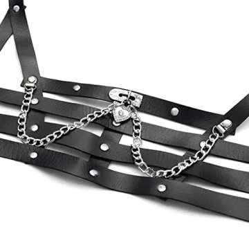 Fstrend Punk Leather Body Chain for Women - Stylish Accessory
