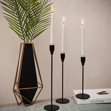 Elegant Black Candle Holder Set of 3 for All Occasions