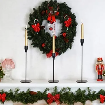 Elegant Black Candle Holder Set of 3 for All Occasions