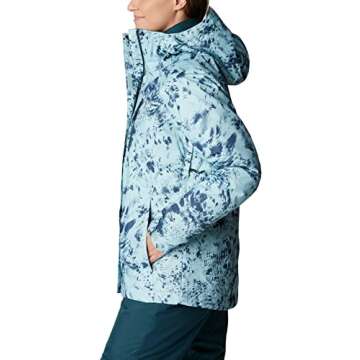 Columbia Women's Whirlibird IV Interchange Jacket, Aqua Haze Flurries Print, Medium