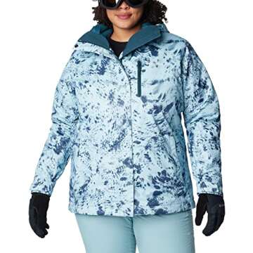 Columbia Women's Whirlibird IV Interchange Jacket, Aqua Haze Flurries Print, Medium