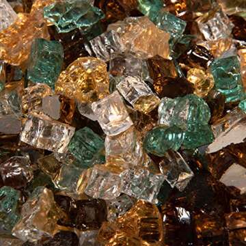 Irish Roast - Fire Glass Blend for Indoor and Outdoor Fire Pits or Fireplaces | 10 Pounds | 1/2 Inch...