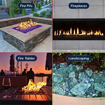 Irish Roast - Fire Glass Blend for Indoor and Outdoor Fire Pits or Fireplaces | 10 Pounds | 1/2 Inch, Reflective