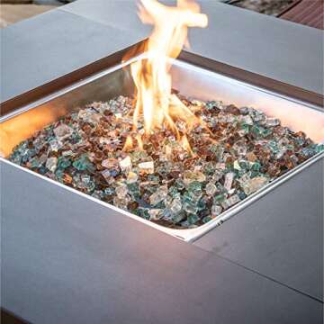 Irish Roast - Fire Glass Blend for Indoor and Outdoor Fire Pits or Fireplaces | 10 Pounds | 1/2 Inch, Reflective