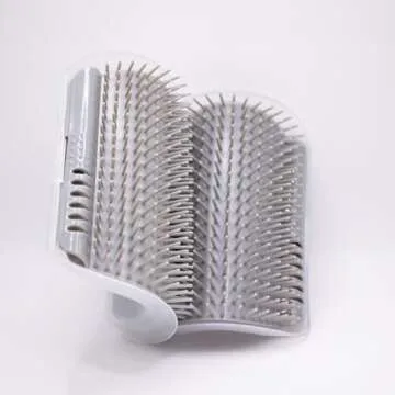 PoshGroom Cat Self Groomer, 2 Pack Wall Corner Scratchers with Catnip Soft Cat Brushes Self-Grooming Massage Comb for Long Short Fur Kitten Indoor Cats