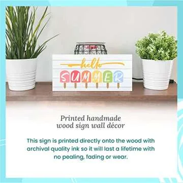 Twisted R Wooden Summer Sign, Charming Wall Decor