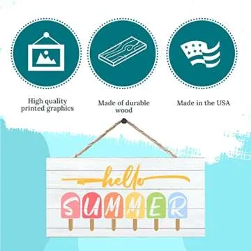 Twisted R Wooden Summer Sign, Charming Wall Decor