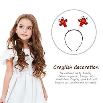 Amosfun Cute Red Crab Hair Hoop for Parties and Events