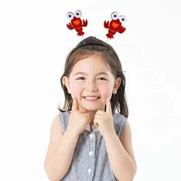 Amosfun Cute Red Crab Hair Hoop for Parties and Events