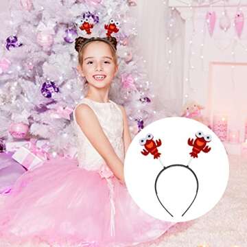 Amosfun Cute Red Crab Hair Hoop for Parties and Events