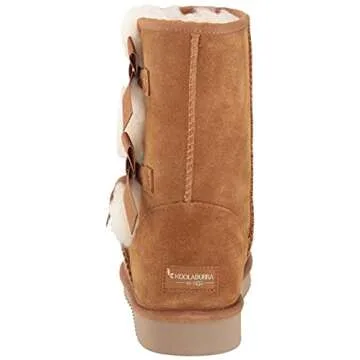 Koolaburra by UGG womens Victoria Short Fashion Boot, Chestnut, 6 US
