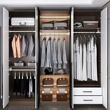 GGXL-KY 3 Pack Spring Tension Curtain Rods White Ajustable 41-71inchs, 0.6inch Diameter, Extension Spring Closet Rods for Bathroom, Windows, Wardrobe, Shoe Cabinet, Kitchen Cupboard (WHITE)