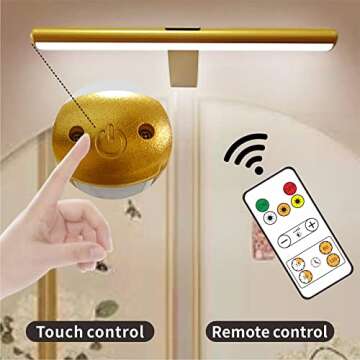 Arixinks LED Picture Light with Remote, Rechargeable - 16'' Full Metal Art Display Light, Brightness Dimmable Timer Off for Pictures, Paintings, Gallery Frame, Darboard