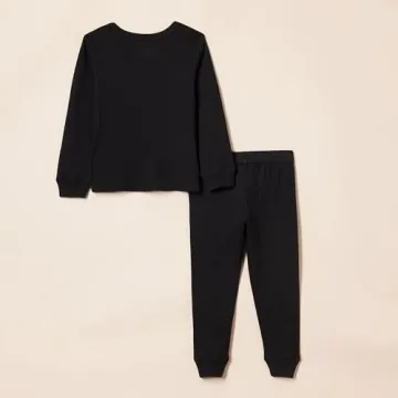 Toddler Boys' Thermal Underwear Set - Cozy Black Basics