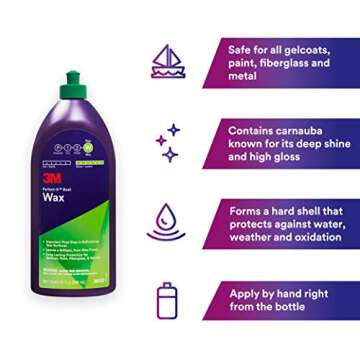 3M Perfect-It Boat Wax for Lasting Shine and Protection