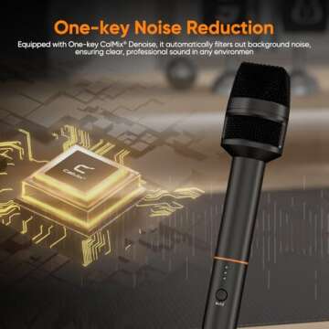 COMICA Revo S Wireless Handheld Microphone, Professional Handheld Interview Microphone for iPhone, USB Type C Android Phones, Laptops, PC, Reporter Mic for Content Creators, Interviews, Reporting