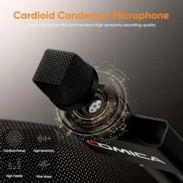 COMICA Revo S Wireless Handheld Microphone, Professional Handheld Interview Microphone for iPhone, USB Type C Android Phones, Laptops, PC, Reporter Mic for Content Creators, Interviews, Reporting