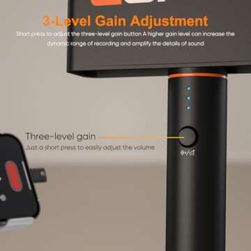 COMICA Revo S Wireless Handheld Microphone, Professional Handheld Interview Microphone for iPhone, USB Type C Android Phones, Laptops, PC, Reporter Mic for Content Creators, Interviews, Reporting