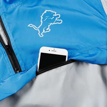 FOCO Detroit Lions NFL Womens Winning Play Windbreaker